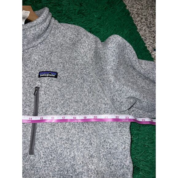 Men's Patagonia 1/4 Zip Gray Jacket Winter Outerwear Men L Large - Picture 8 of 9